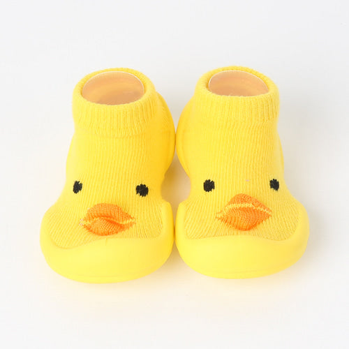 Yellow Chicks Baby First Walking Shoes: Easy-to-wear, elastic baby shoes with honeycomb outsole for slip resistance. Ideal for delicate baby foot cartilage and learning to walk.