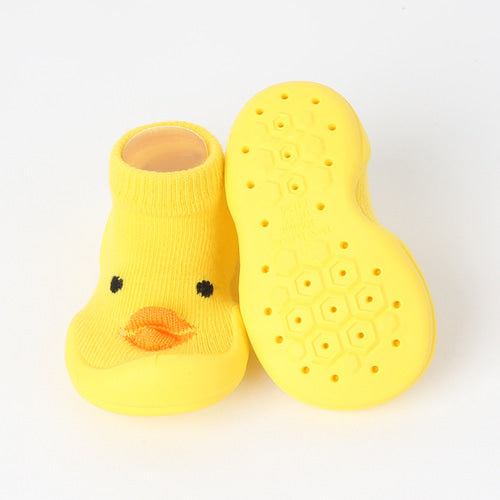 Yellow Chicks Baby First Walking Shoes: Easy-to-wear, elastic baby shoes with honeycomb outsole for slip resistance. Ideal for delicate baby foot cartilage and learning to walk.