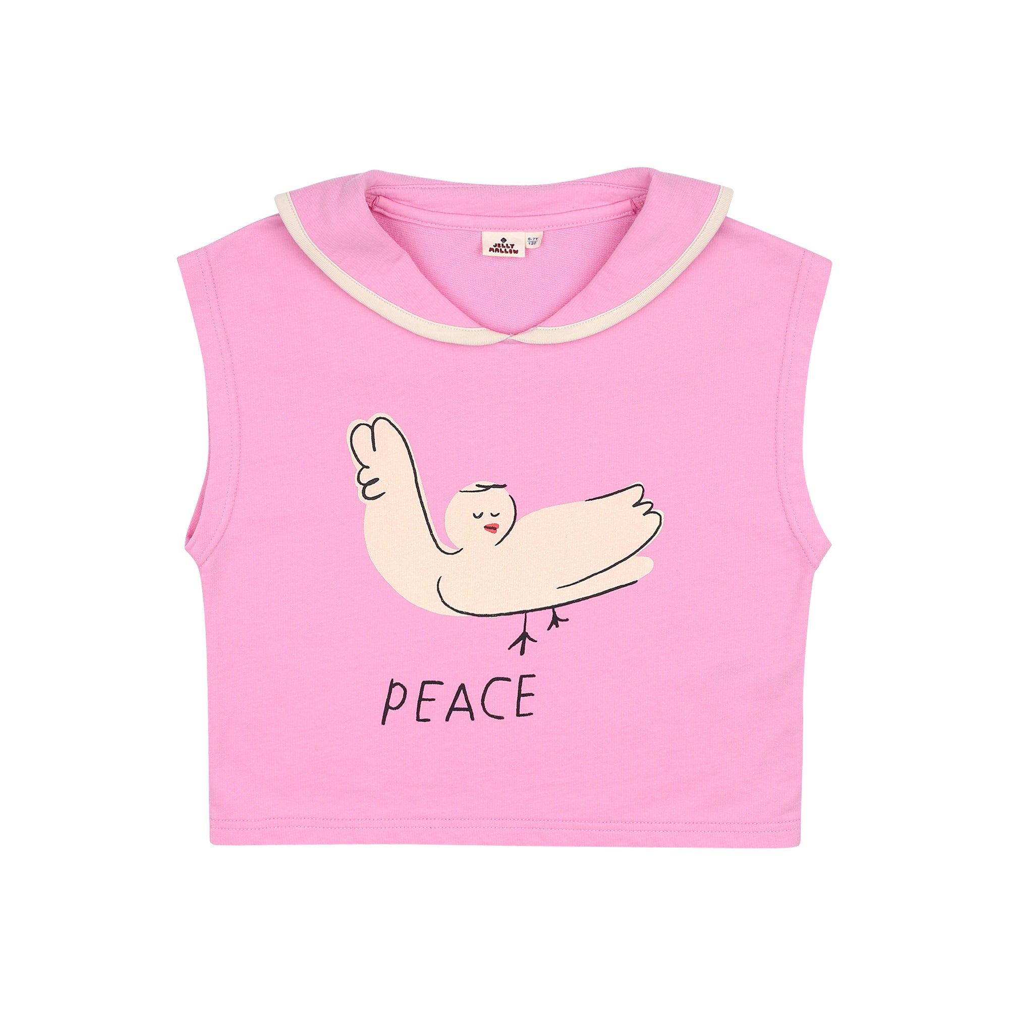 Peace Collar Sleeveless T-shirt