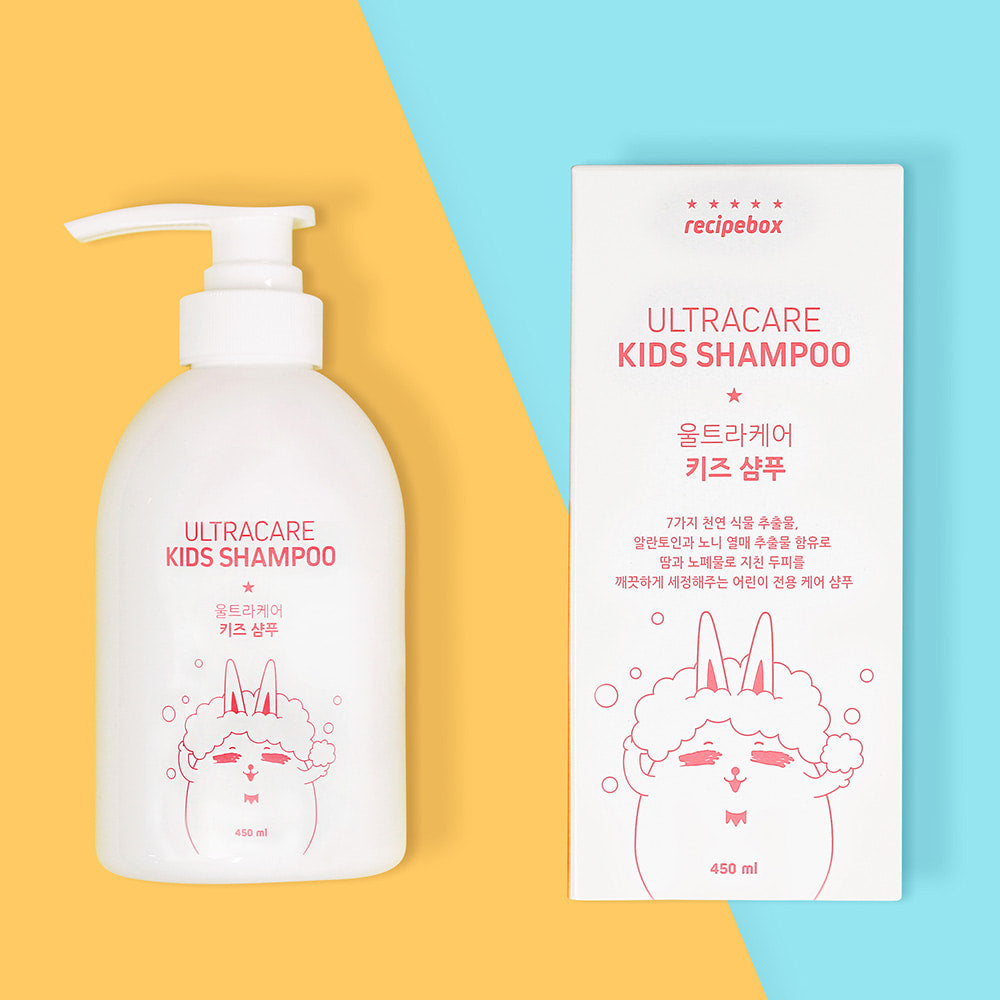 Ultra Care Kids Shampoo 450ml: Mild shampoo for sweat and scalp odor, thorough cleaning without residue.
